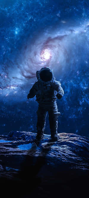 Astronaut background — Moto E14 Picha ya Ukuta