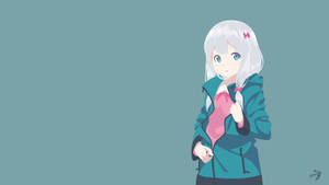Sagiri Izumi Anime Rahisi — Anime ya minimalist Picha ya Ukuta