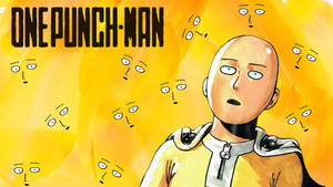 Picha ya ukutani ya Saitama wa Mcheshi wa Anime One Punch Man — Anime za Kuchekesha Picha ya Ukuta