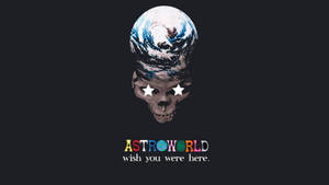Astroworld wallpaper ya kusudi na sanaa ya ajabu ya maumbo ya kichwa cha mtu. — iMac Picha ya Ukuta