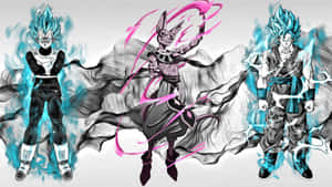 Sambaza na Goku, Vegeta, na wengine wote na kukaa ndani ya dunia mpya na Dragon Ball Super! — Dragon ball super Picha ya Ukuta