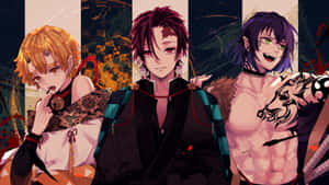 Picha za 4K za Demon Slayer — Kibaka cha shetani Picha ya Ukuta