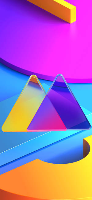 Samsung Mobile Abstract Shapes — iPhone X Picha ya Ukuta