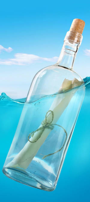 Samsung S21 Ultra Message Bottle Wallpaper — iPhone 16 Picha ya Ukuta
