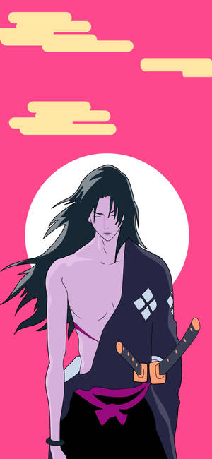 Samurai Champloo Jin Pink Sky wallpaper — iPhone 16e Picha ya Ukuta