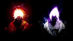 Neon ya Naruto — Naruto dhidi ya sasuke Picha ya Ukuta
