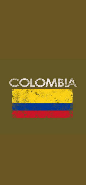 Tapeta ya Sanaa ya Bendera ya Kolombia Inayoweka Kiasi — iPhone 17 Picha ya Ukuta