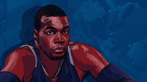 Picha ya nyuma ya sanaa ya katuni ya Paul Millsap