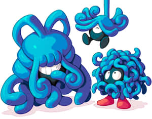 Sanaa ya Mfano wa Tangela Evolution — Aesthetic ya fairy Picha ya Ukuta