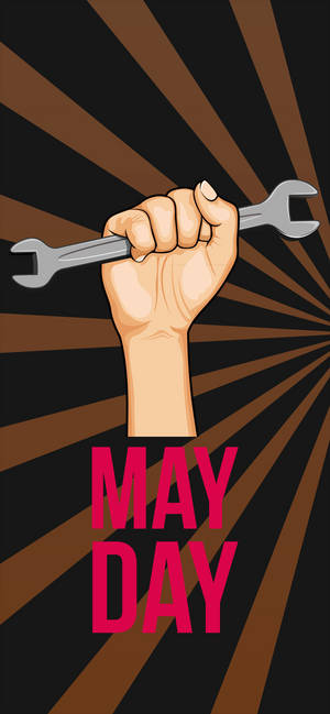 Tapeta ya sanaa ya May Day sunburst — iPhone 17 Picha ya Ukuta