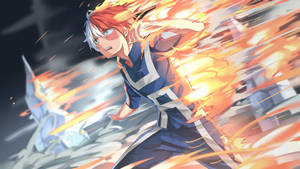 Sanaa ya Todoroki Mzuri na Moto wallpaper — Todoroki mzuri Picha ya Ukuta