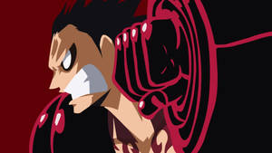 Tapeti la Sanaa ya Vekta ya Luffy Gear 4 — Luffy gia 4 Picha ya Ukuta