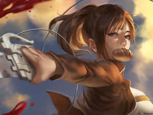 Sasha Braus Mrembo Mchezaji Kutoka Attack On Titan — Attack on titan Picha ya Ukuta