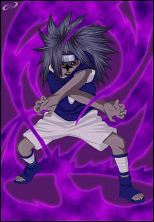 Sasuke Uchiha Akifunua Nguvu ya Alama ya Laana — Xiaomi 18 Fold Picha ya Ukuta