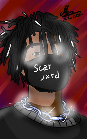 Scarlxrd Red Fan Art Wallpaper — Lenovo Legion Y700 AI Picha ya Ukuta