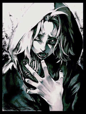 "Seidou Takizawa - Tabia ya Tokyo Ghoul katika Pose ya Hatua" — iPad Pro 12.9 Picha ya Ukuta