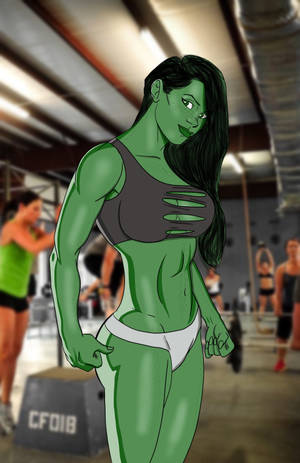 She Hulk katika gym wallpaper — Honor MagicPad 3 Pro 12.3 Picha ya Ukuta