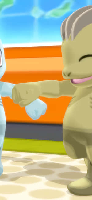 Shiny Machop Pokemon Wenye Macho ya Kinyesi — Huawei nova Picha ya Ukuta