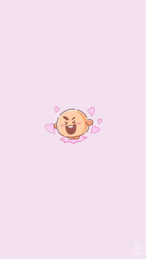 Shooky BT21 poster minimalist wallpaper — Mchanganyiko wa Chini Picha ya Ukuta