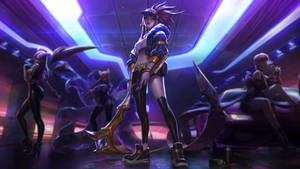 Shujaa wa League of Legends Akali Akiwa Kwenye Skrini ya Simu ya Mchezo ya 4K