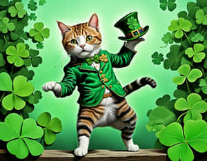Siku ya St Patrick_ Mwendo wa Paka_ Taswira.jpg — Katika dansi Picha ya Ukuta