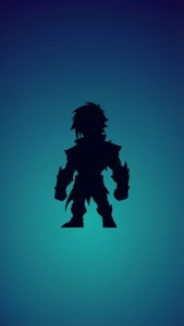 Silhouette ya Rog Ally kwenye mwonekano wa gradient, mwonekano mdogo. — ROG Ally Picha ya Ukuta