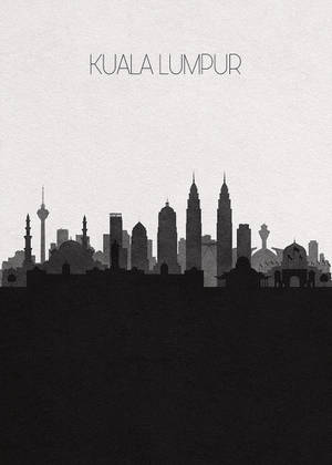 Picha ya ukuta ya silhouette ya Kuala Lumpur — OnePlus Pad Go 2 Picha ya Ukuta