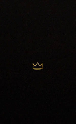 Simple Black Yellow Crown — Lenovo ThinkTab X11 Gen 1 Picha ya Ukuta
