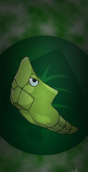Simu ya Metapod yenye Wiraha ya Kijani — Rangi ya kijani kibichi maridadi Picha ya Ukuta