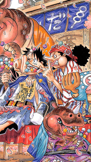 Simu ya One Piece Luffy na Usopp Wakila Dango