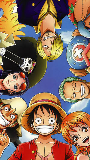 Simu ya One Piece ya Wanamaji wa Kofia ya Majani Wakiwa kwenye Mduara