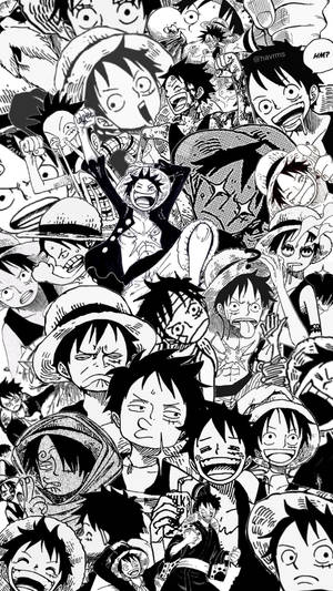 Simu ya One Piece Luffy Manga Collage