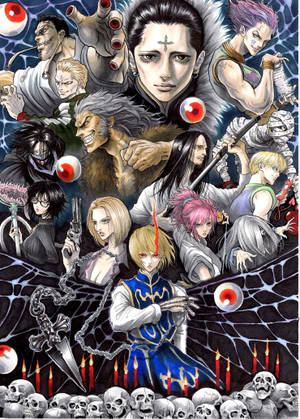 Skull art Phantom Troupe wallpaper — IQOO Pad5c Picha ya Ukuta