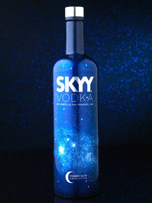 Skyy Vodka Starry Skyy Tofauti — Bluu iliyokolea Picha ya Ukuta