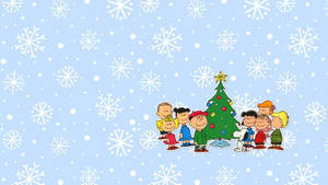 Mandhari ya Snoopy Krismasi Theluji