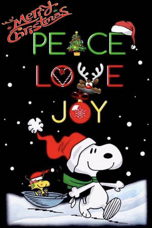 Mandhari ya Snoopy Krismasi Amani Upendo Furaha