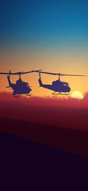 Iphone Xs Helicopters Background — Galaxy M17 Picha ya Ukuta