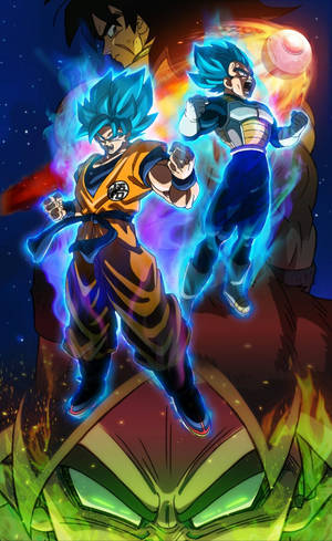 Dragon Ball Super Broly Super Saiyan Blue wallpaper — Galaxy Tab S9 FE Picha ya Ukuta