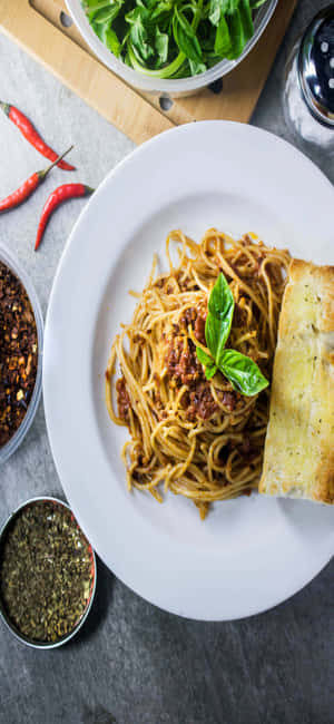 Picha ya Pasta kwa iPhone X — iPhone 13 Mini Picha ya Ukuta