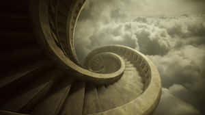staircase,spiral,clouds,mystery,infinity,path,architecture,abstract,dreamy,fantasy,journey,unending,surreal,ancient,structure — Dhahania Picha ya Ukuta