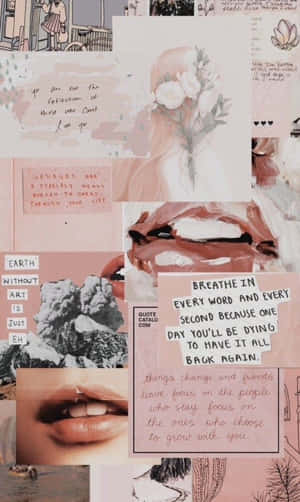 Splashes of Artistry - Aesthetic Collage Background — Huawei Pura X View Picha ya Ukuta