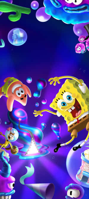 SpongeBob na Sandy Aesthetic — Realme P4 Power Picha ya Ukuta
