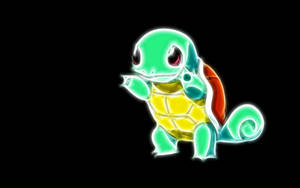 Squirtle Kijani Neon Baridi Pokemon — Pokemon baridi Picha ya Ukuta