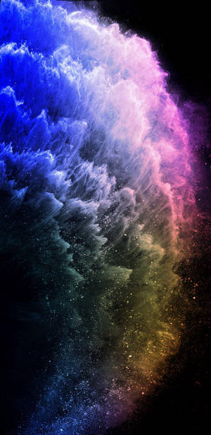 iPhone 11 blue white purple gradient crystals wallpaper. — iPhone 11 Picha ya Ukuta