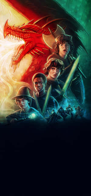 Stranger Things Dungeon And Dragons — Oppo Find X9s Picha ya Ukuta