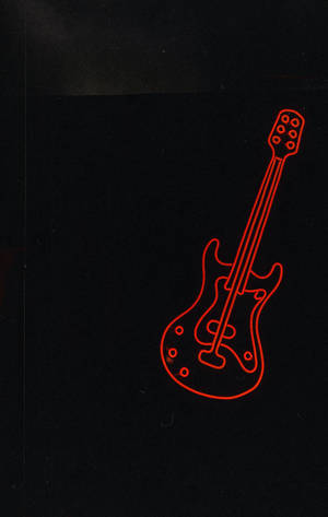 Neon red guitar wallpaper artwork. — Galaxy Tab Picha ya Ukuta