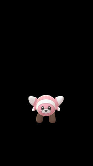 Stufful kwenye Mandharinyuma Nyeusi — Pokemon Telefoni Picha ya Ukuta