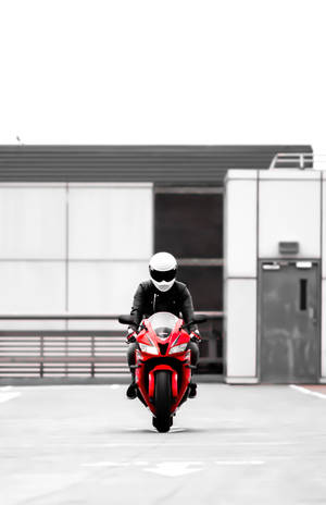 Minimalist Red Bike — Xiaomi Pad 9 Pro Max Picha ya Ukuta