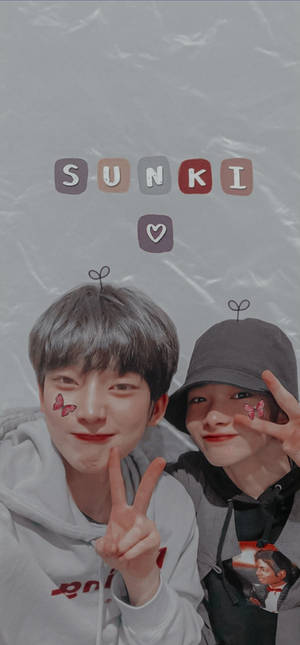 Sunki Duo Enhypen Aesthetic — iPhone 16 Plus Picha ya Ukuta