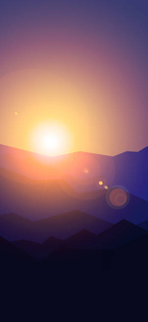 Sunset Horizon Minimalist Android — Samsung S23 Picha ya Ukuta